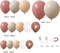 154pcs Dusty Rose Pink Blush Balloons Garland Arch Kit Baby in Bloom Spring Floral Retro Boho Nude Cream Peach Champagne for Bridal Shower Garden Tea Party Girls Birthday Wedding Decorations